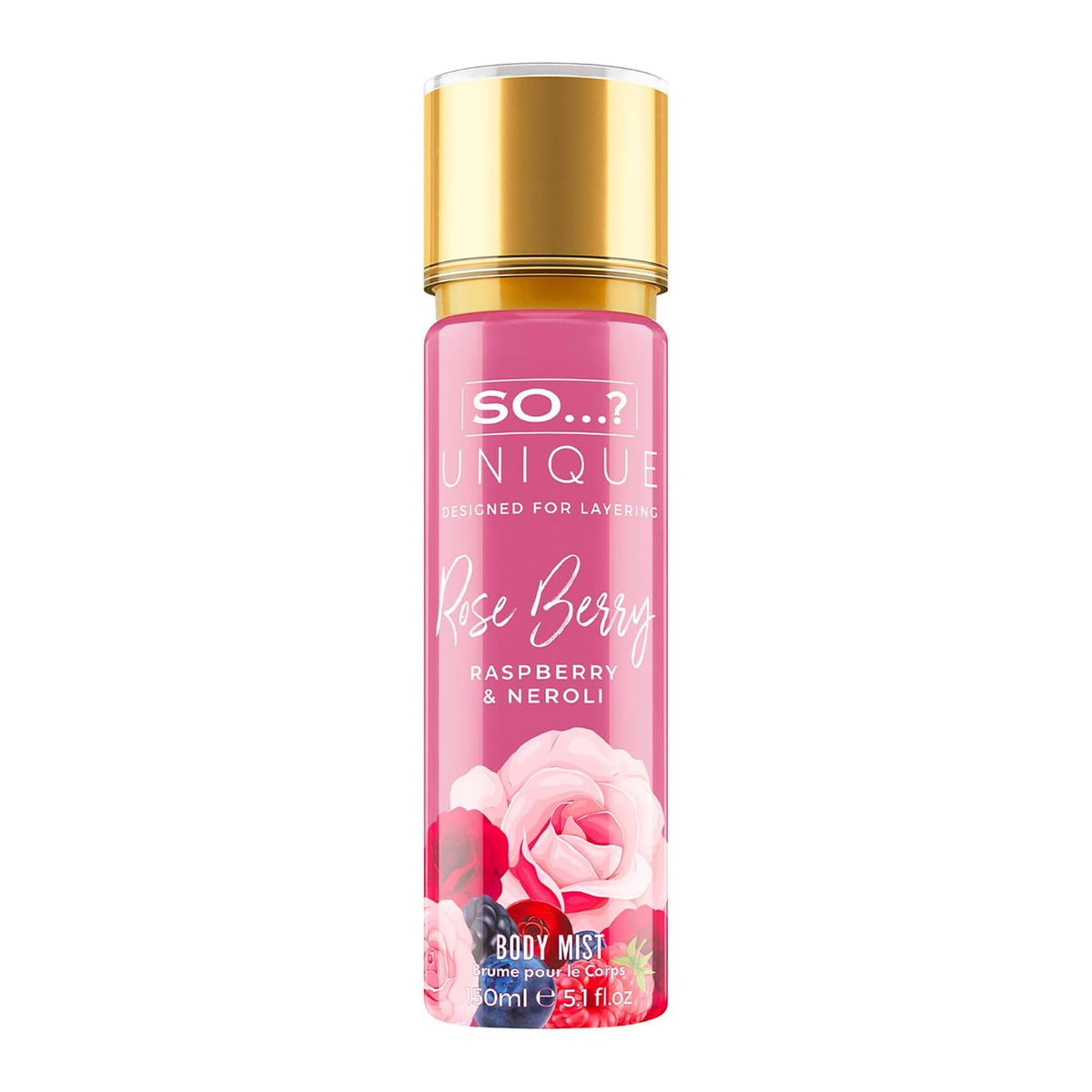 So…?...? Unique Rose Berry Body Mist - Floral, Fruity Body Spray for Women - Perfume for Women with