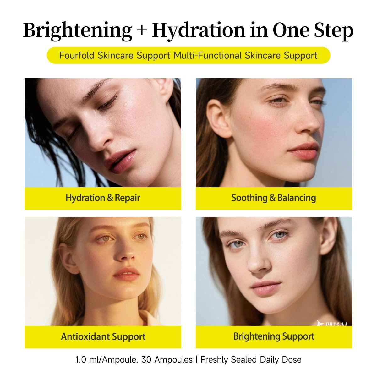 Vitamin C Face Serum with Glutathione, Hyaluronic Acid & Aloe Vera – Lightweight Brightening &