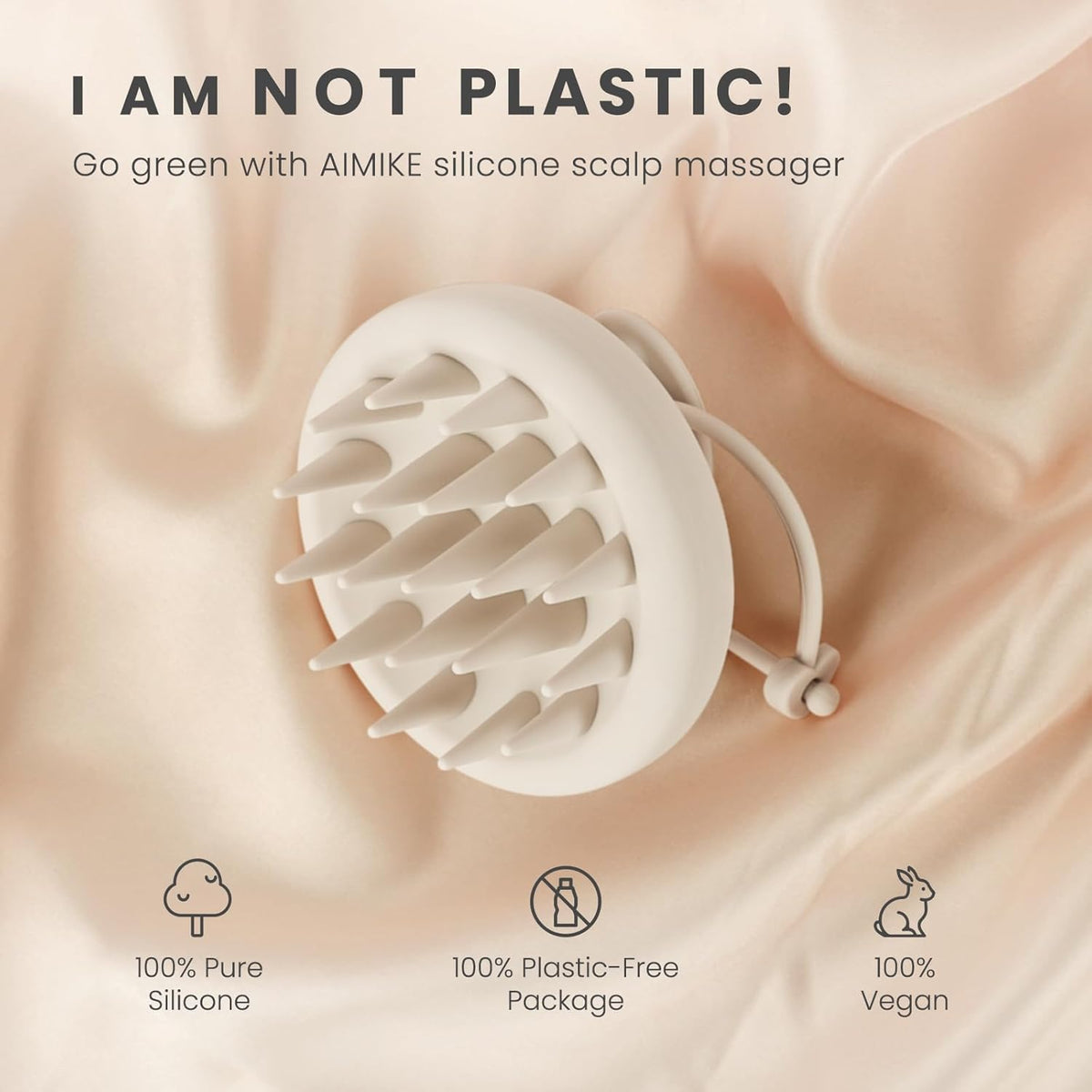 AIMIKE Scalp Massager Shampoo Brush, Soft Silicone Scalp Scrubber, Scalp Brush/Exfoliator for