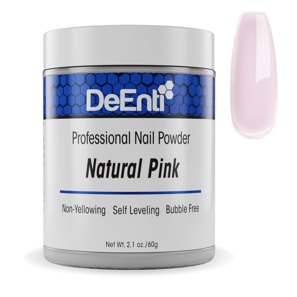 Acrylic Nail Powder, 2oz Natural Pink Acrylic Powder Dip for Nails, Mixed Powder Clear and Pink