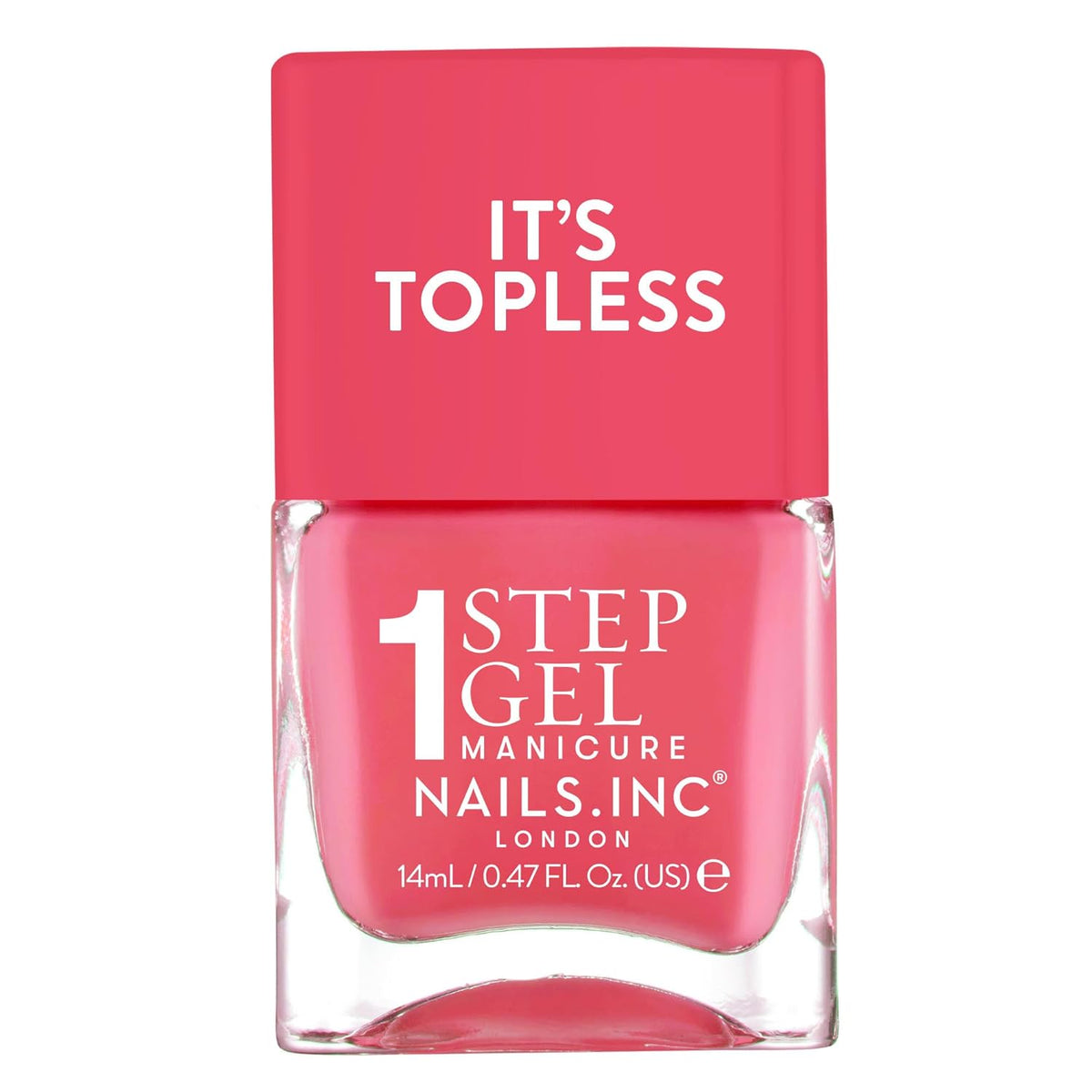 Nails Inc It's Topless Gel-Like Nail Polish, 4-in-1 Base Coat, Treatment, Color & Top Coat, Long