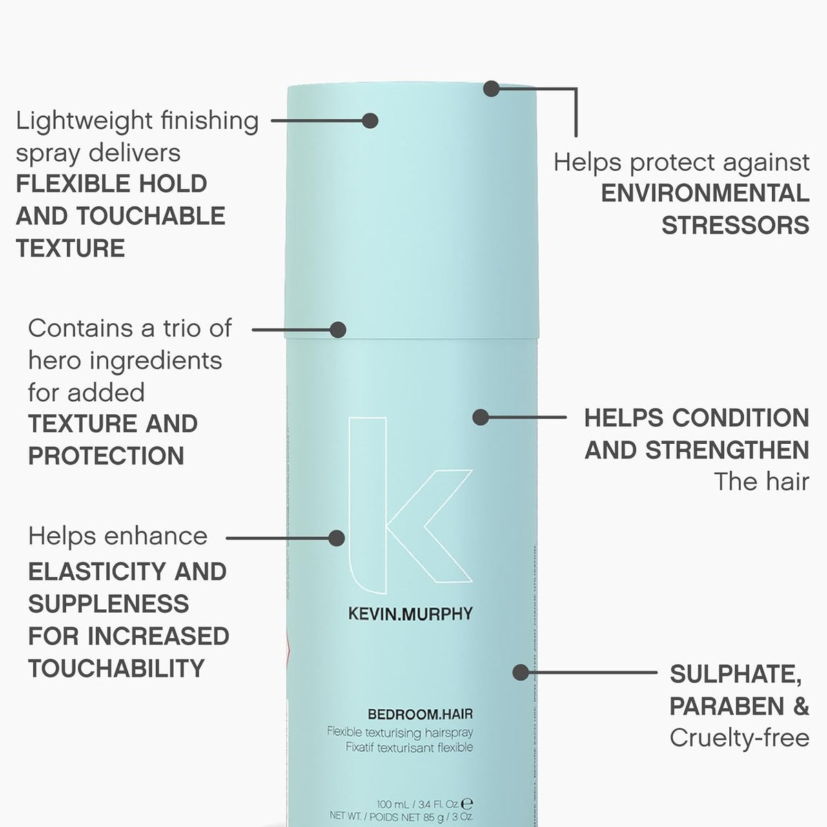 KEVIN.MURPHY BEDROOM.HAIR - Flexible Texturising Hair Spray - For All Hair Types - Hair Care for