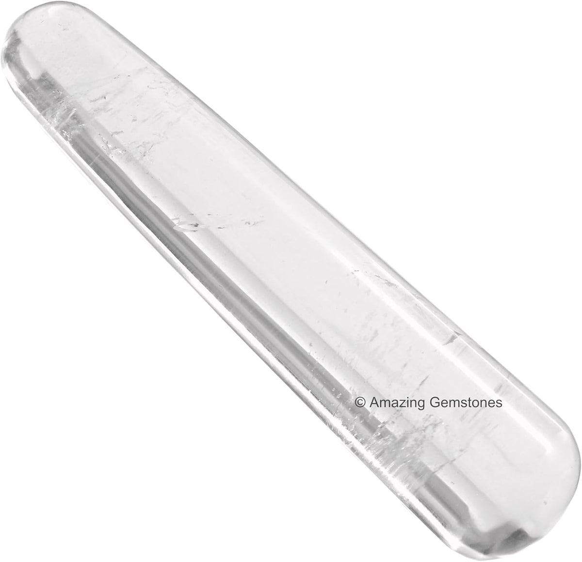 Amazing Gemstone Clear Quartz Crystal Wand Massage Stick - Pelvic Wand Gua Sha for Adults