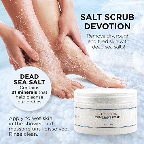 Vivo Per Lei Dead Sea Salt Scrub - Body Exfoliating Scrub with Dead Sea Minerals - For Hands, Feet