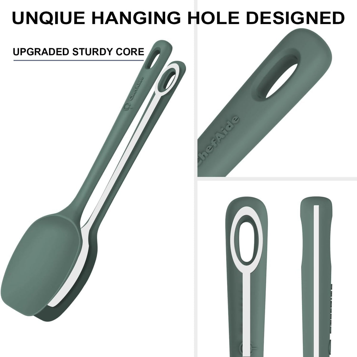 5 Pieces Silicone Spatula Set, Food Grade Rubber Spatula, Upgrade Strong Handle with Ergonomic