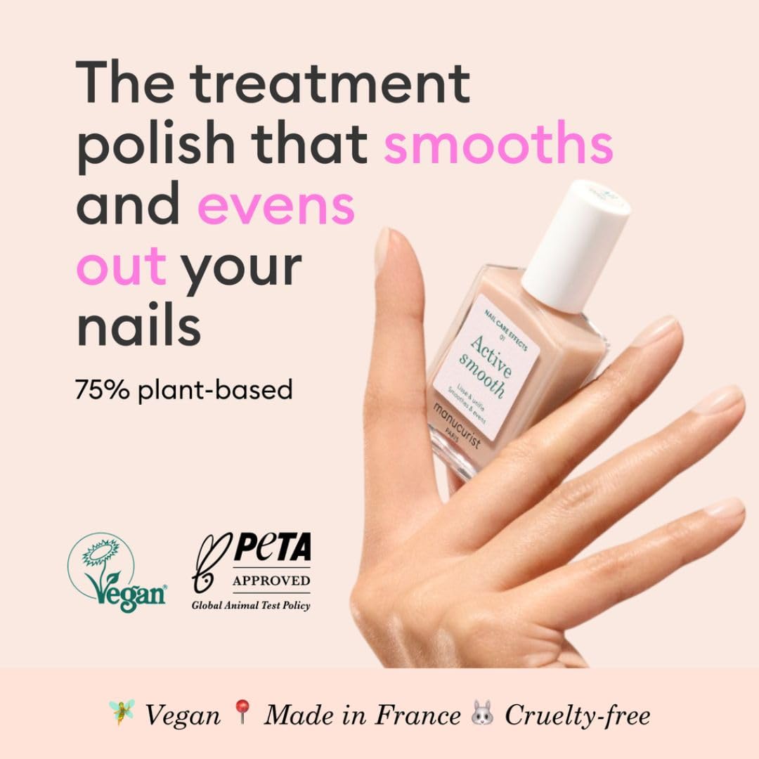 Manucurist Active Smooth 01 Nail Concealer Polish & Care - 2 in 1 Nude Nail Polish : Nail
