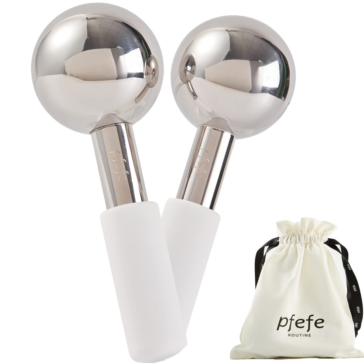 Ice Globes for Face & Eyes, Unbreakable Stainless Steel Cryo Sticks for Beauty Routines, Facials