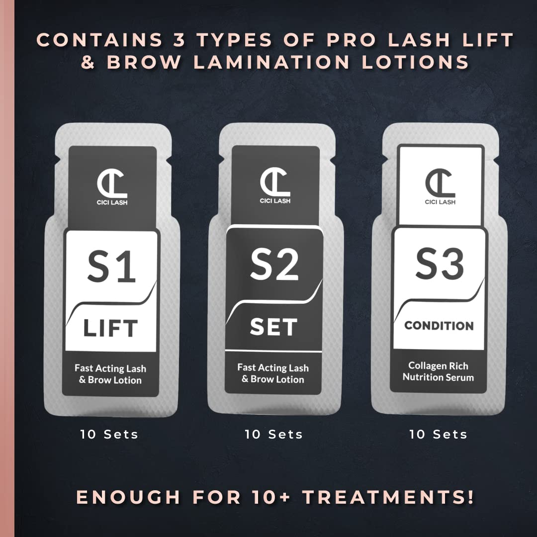 10 Sets Of Lash Lift & Brow Lamination Lotions For Professionals | Instant Perming, Lifting &