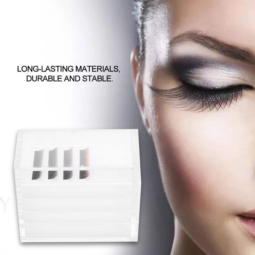 Acrylic Cosmetic Storage Makeup Organizer Clear Eyelash Storage Box Eyelashes Glue Pallet Holders 5