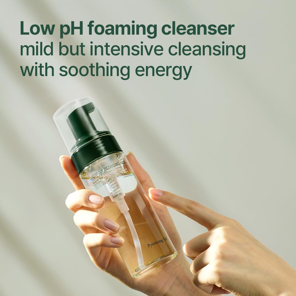 Pyunkang Yul PKY Calming Low pH Foaming Cleanser | Daily Face Wash & Makeup Remover with Tea Tree
