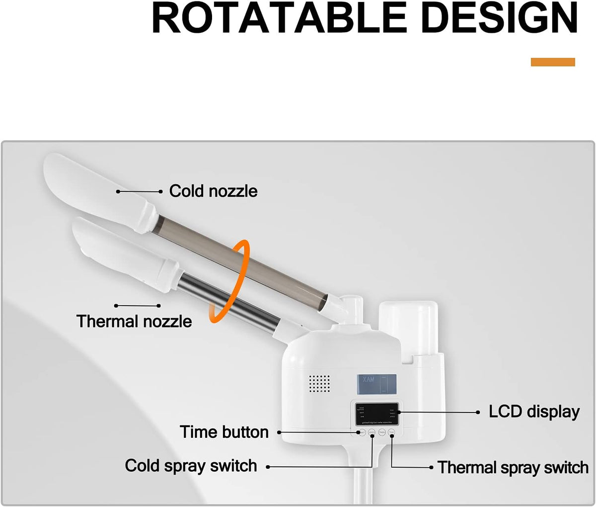 Professional 2 in 1 Facial Steamer Upgrade Esthetician Steamer with hot & Cold Nozzle Beauty Salon