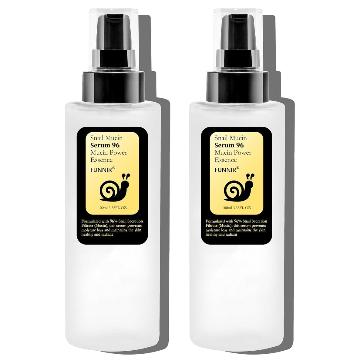 Snail Mucin Serum 96% 200ml, Hydrating Serum for Face with Snail Secretion Filtrate for Dull Skin