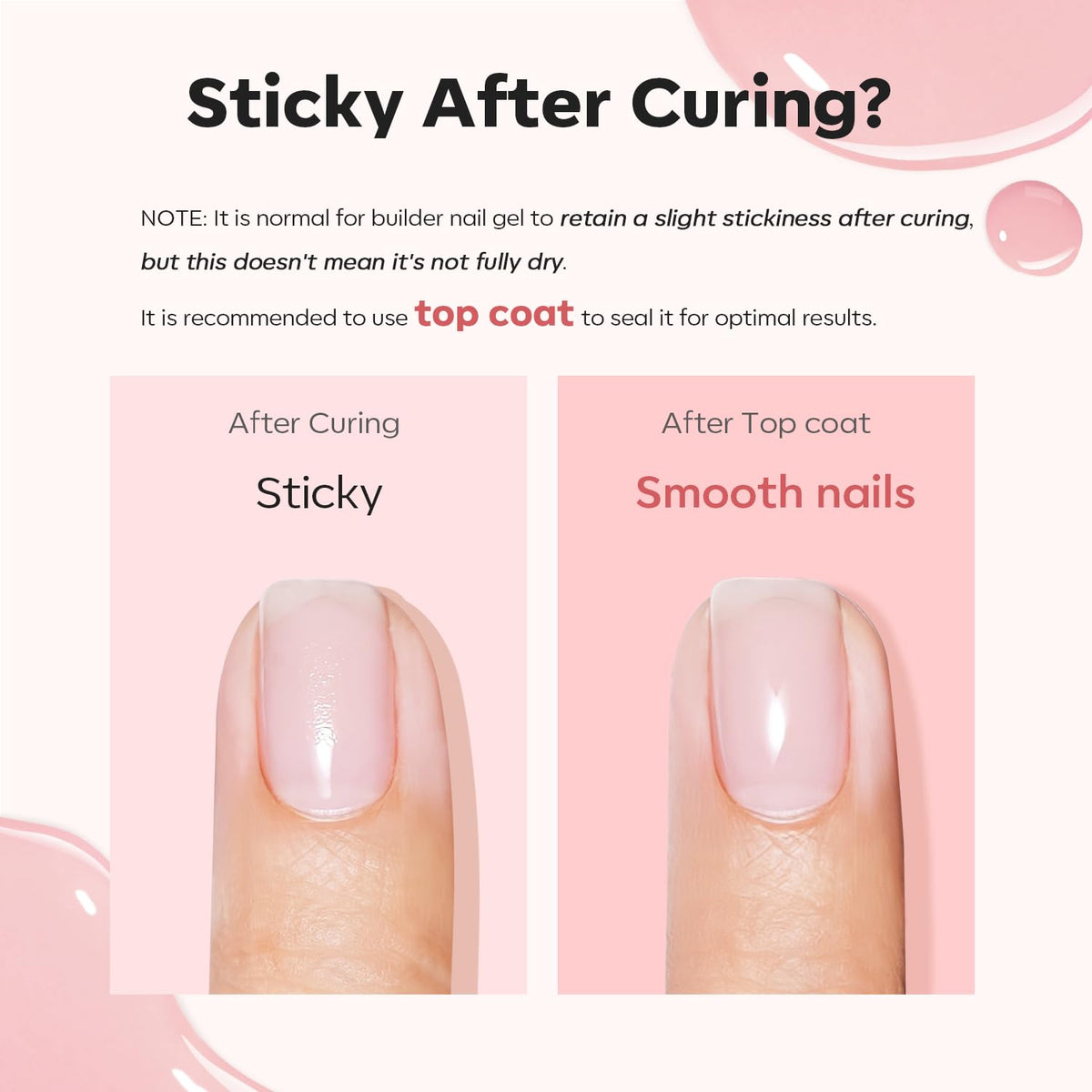 modelones Builder Nail Gel, 8-in-One Barely Pink Builder, Sheer Pink Rubber Base Gel Polish, LED
