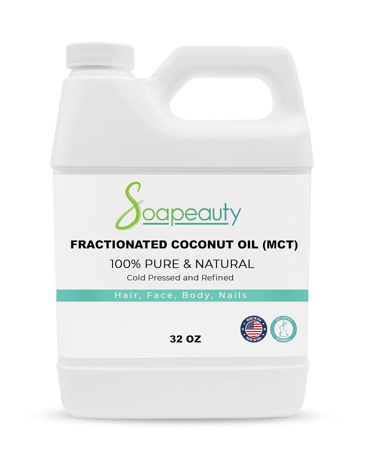 Soapeauty FRACTIONATED COCONUT OIL Cold Pressed Refined | 100% Natural Available in Bulk | Carrier