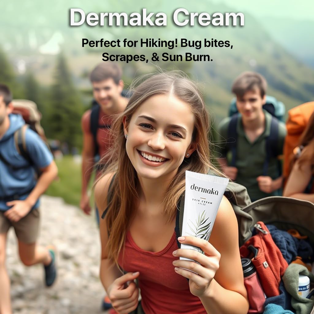 Dermaka All-Natural Skin Soothing Cream 4 Ounce – Moisturizing Lotion with Arnica, Green Tea