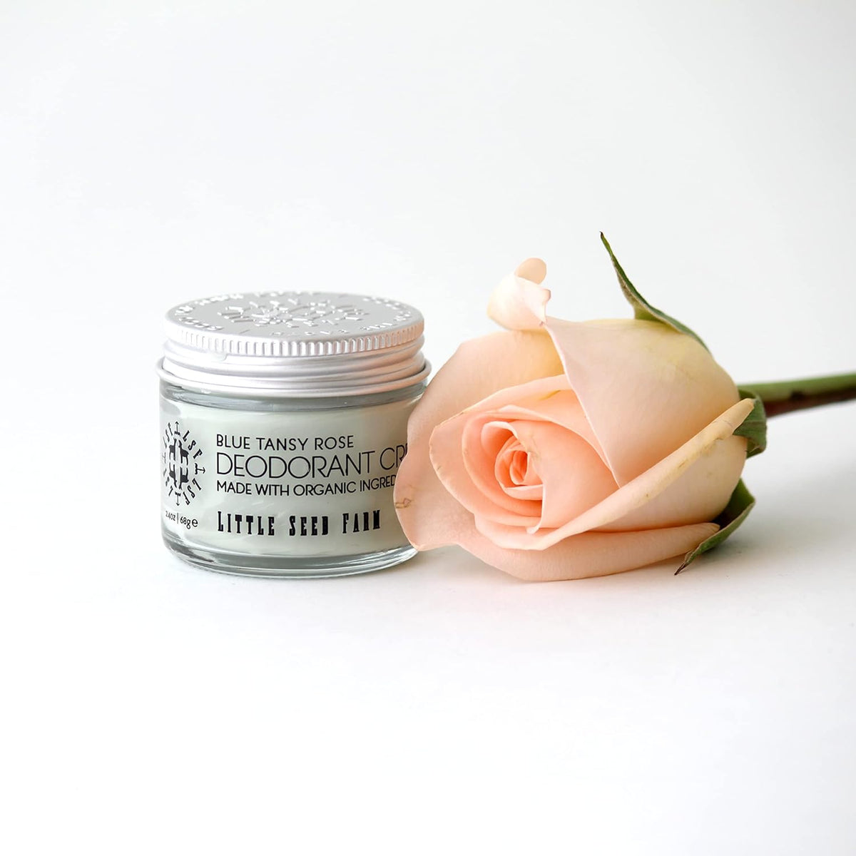 Little Seed Farm All Natural Deodorant Cream, Aluminum Free Deodorant for Women or Men - Blue Tansy