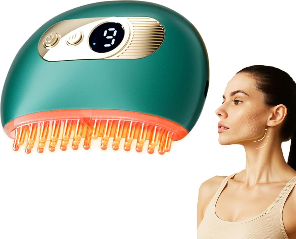 Lymphatic Contour Face Brush – Face Massager for Lymphatic Drainage, Double Chin Reducer, and