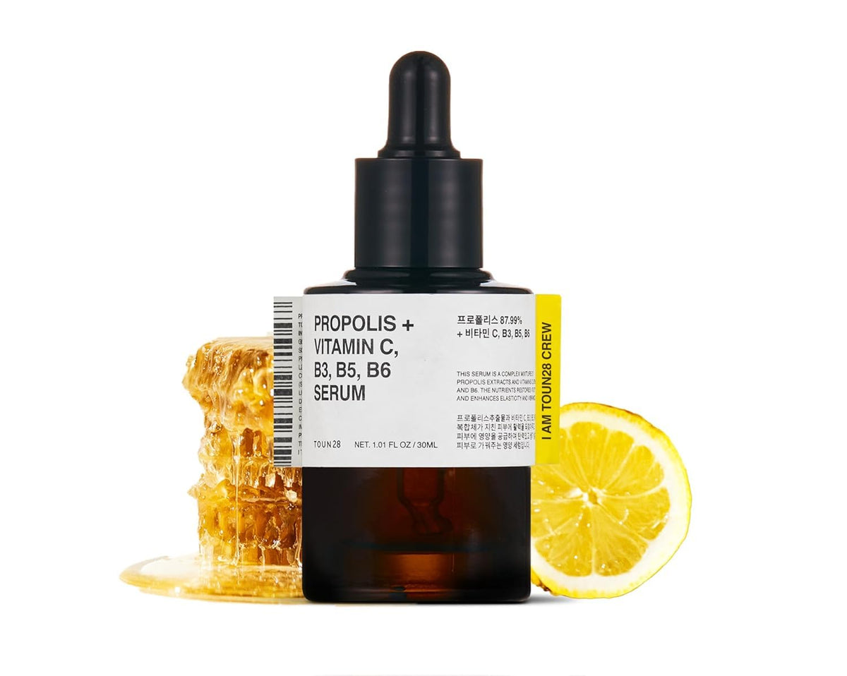 TOUN28 Propolis Vitamin C B3 B5 B6 Serum 1.01 fl.oz / 30ml | Nutrient Face Serum for Dry and Tired