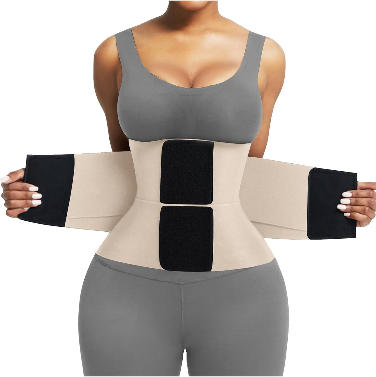 FeelinGirl Waist Trainer Belt Waist Cincher Trimmer Ab Belt Tummy Control Body Shaper with Triple