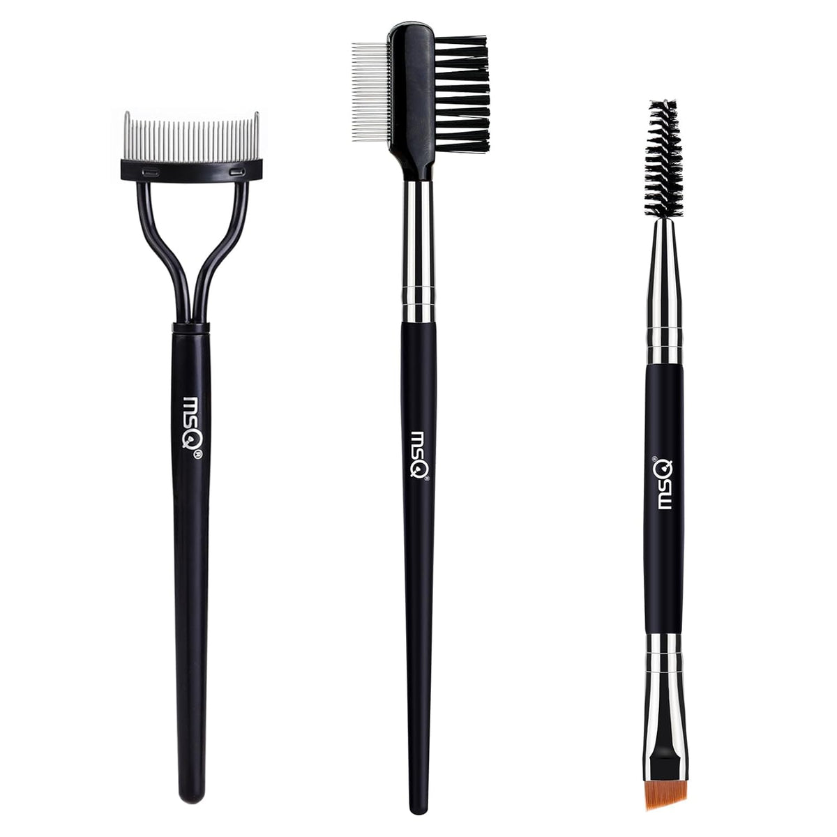 MSQ Eyebrow Brush and Comb Eyelash Brush Eyelash Separator Eye Brow Comb & Spoolie Brush
