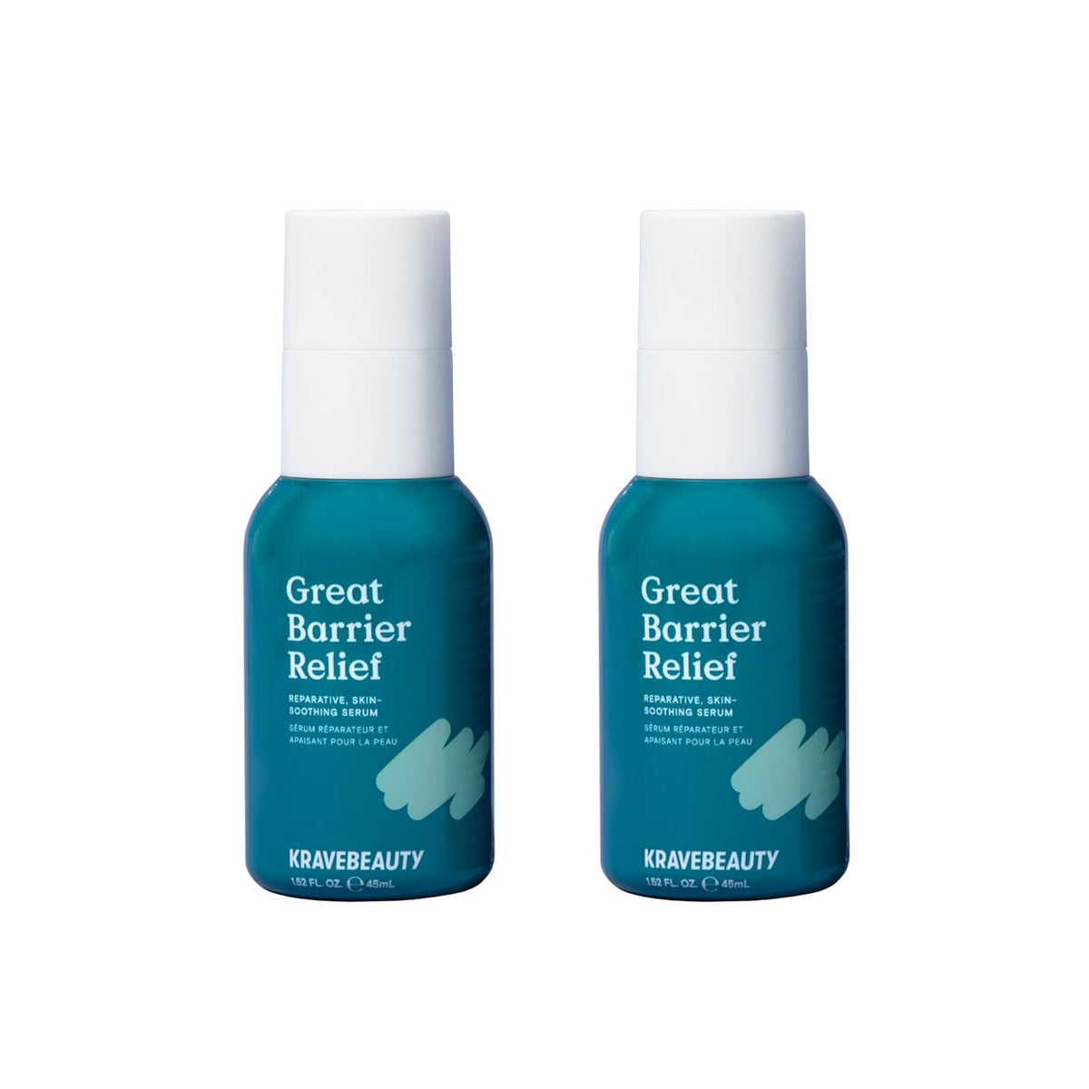 KraveBeauty Great Barrier Relief Duo, Soothing Skin Barrier Repair Serum, Contains Tamanu Oil to