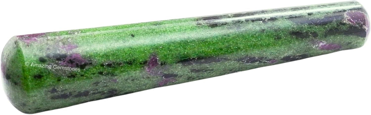 Amazing Gemstone Ruby Zoisite Crystal Wand Massage Stick - Pelvic Wand Gua Sha for Adults