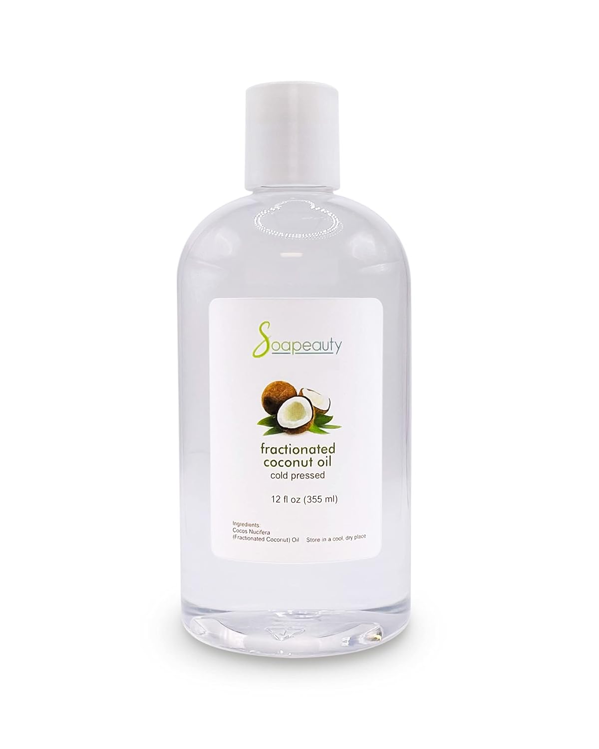 Soapeauty FRACTIONATED COCONUT OIL Cold Pressed Refined | 100% Natural Available in Bulk | Carrier