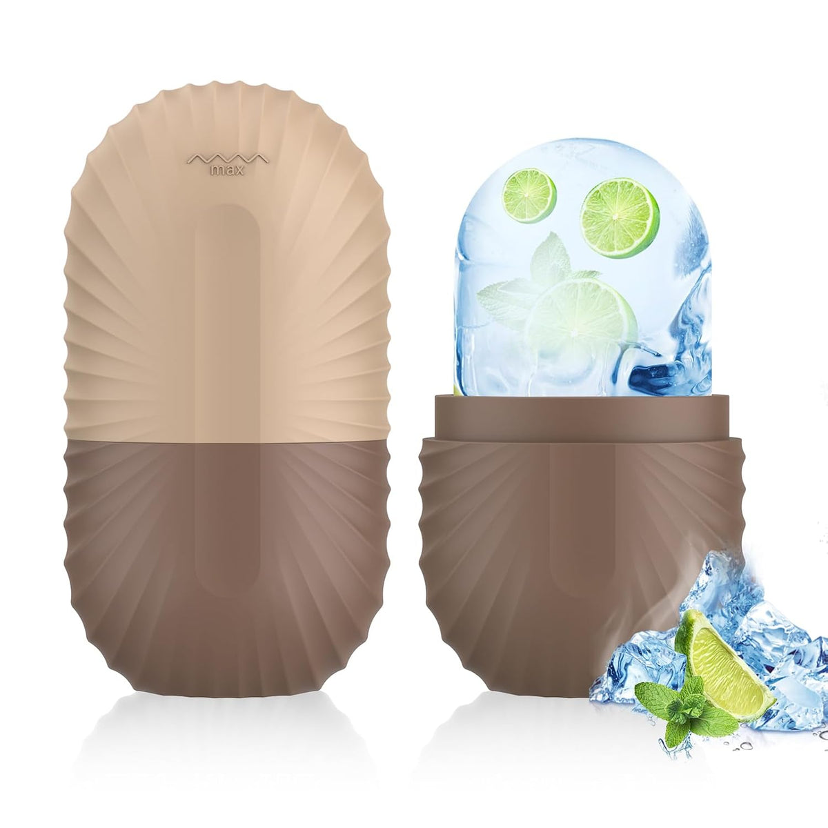 Ice Roller for Face and Eye, Silicone Ice Facial Roller Ice Holder, Face Ice Mold Skin Care, Face