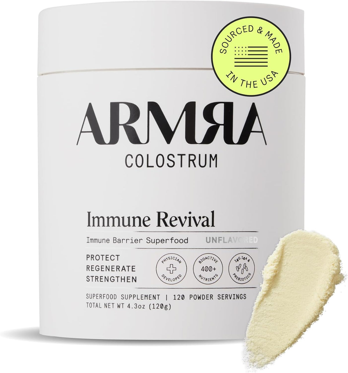 ARMRA Colostrum™ Powder | Unflavored | Gut Health & Bloating | Skin & Hair | Immunity | Keto