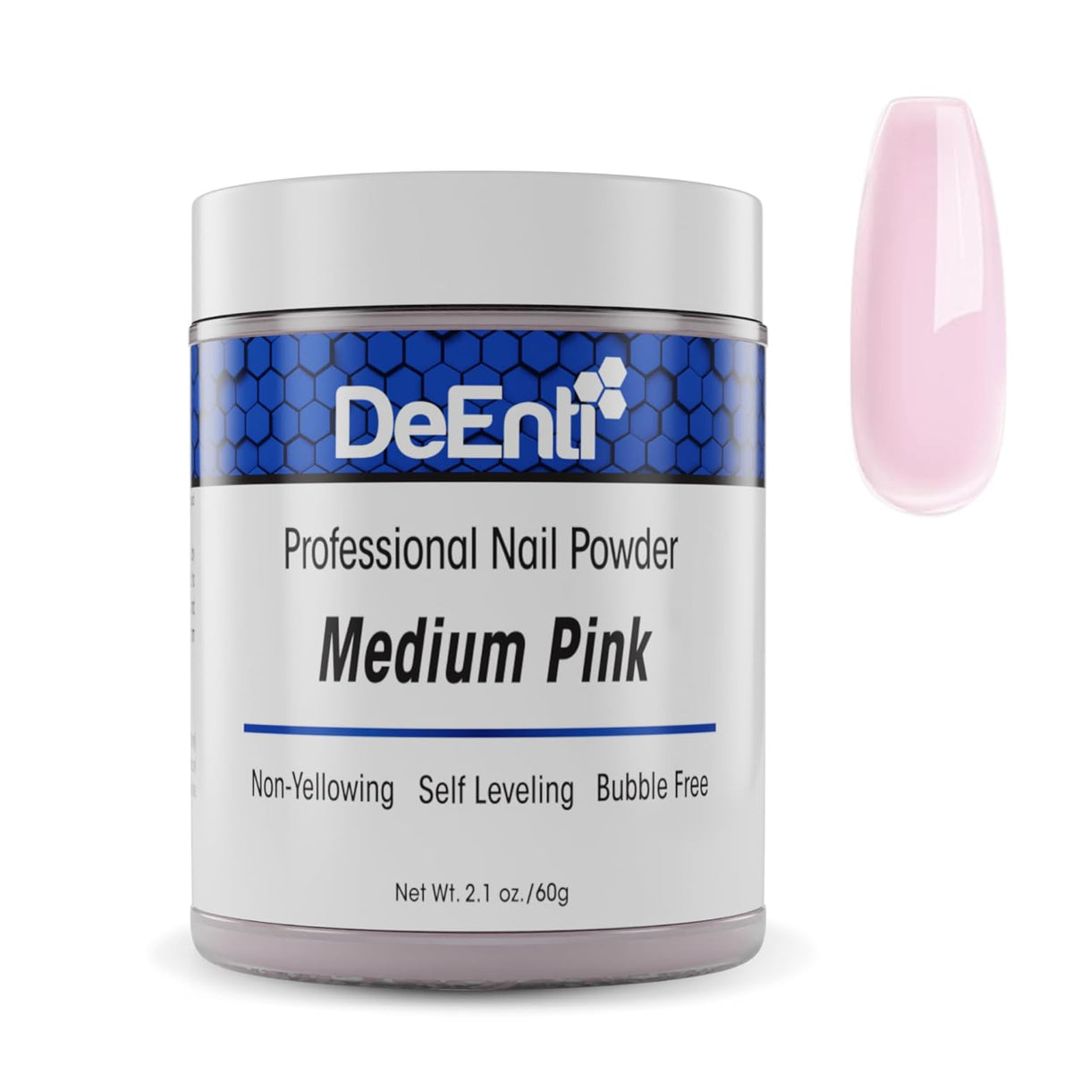 Acrylic Nail Powder, 2oz Medium Pink, Long Lasting Salon Quality, Bubble Free Professional