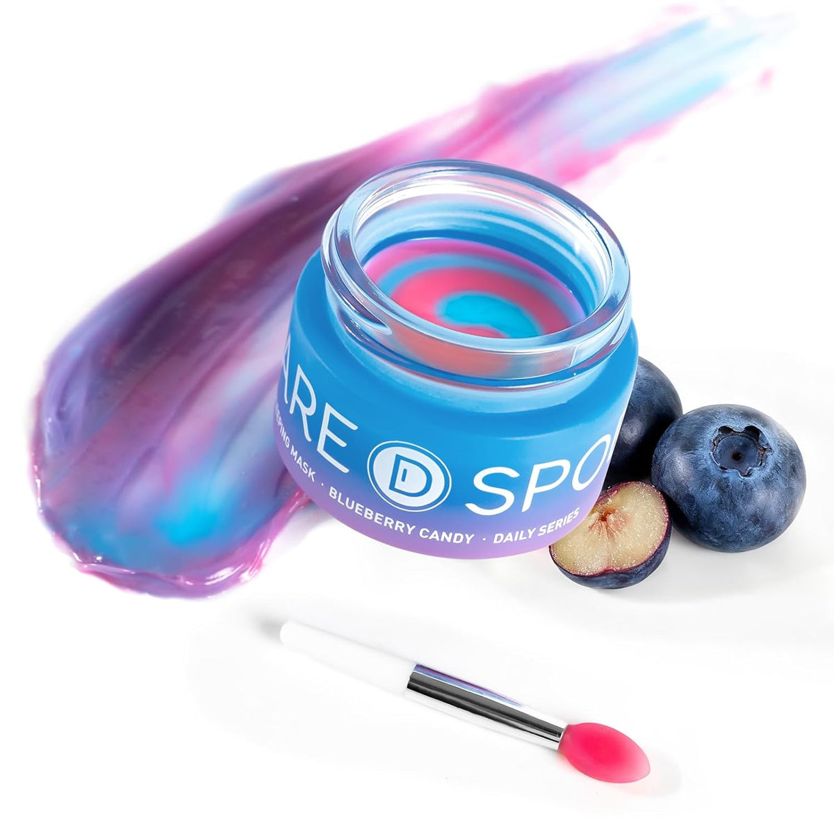 Blueberry Lip Sleeping Mask Overnight -Original Dual-Color Lip Balm for Softer and Smoother Lips