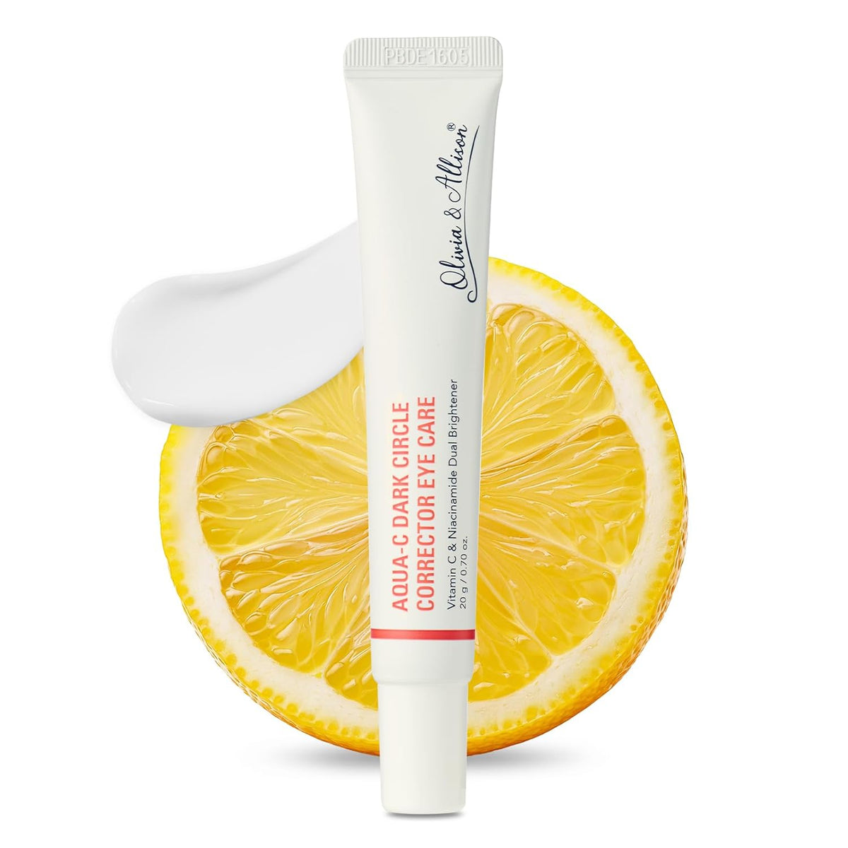 Olivia & Allison Dark Circle Corrector Eye Serum - Vitamin C, Squalane & Niacinamide for