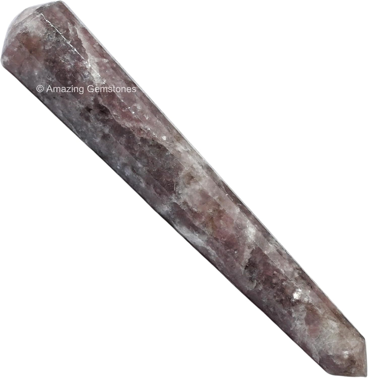 Amazing Gemstone Lepidolite Crystal Wand Massage Stick - Pelvic Wand Gua Sha for Adults - Crystals