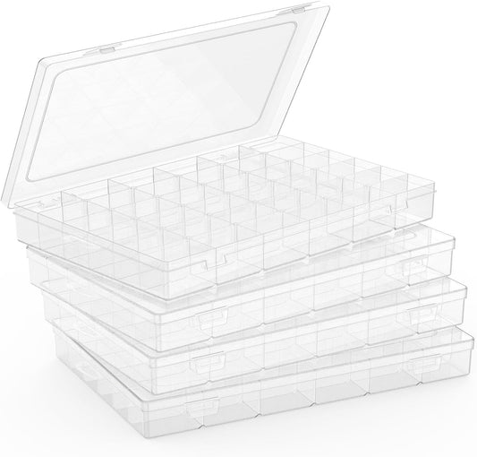 1 Pack Plastic Organizer Container Box, 36 Grids Clear Plastic Parts Organizer Box, for Beads, Art