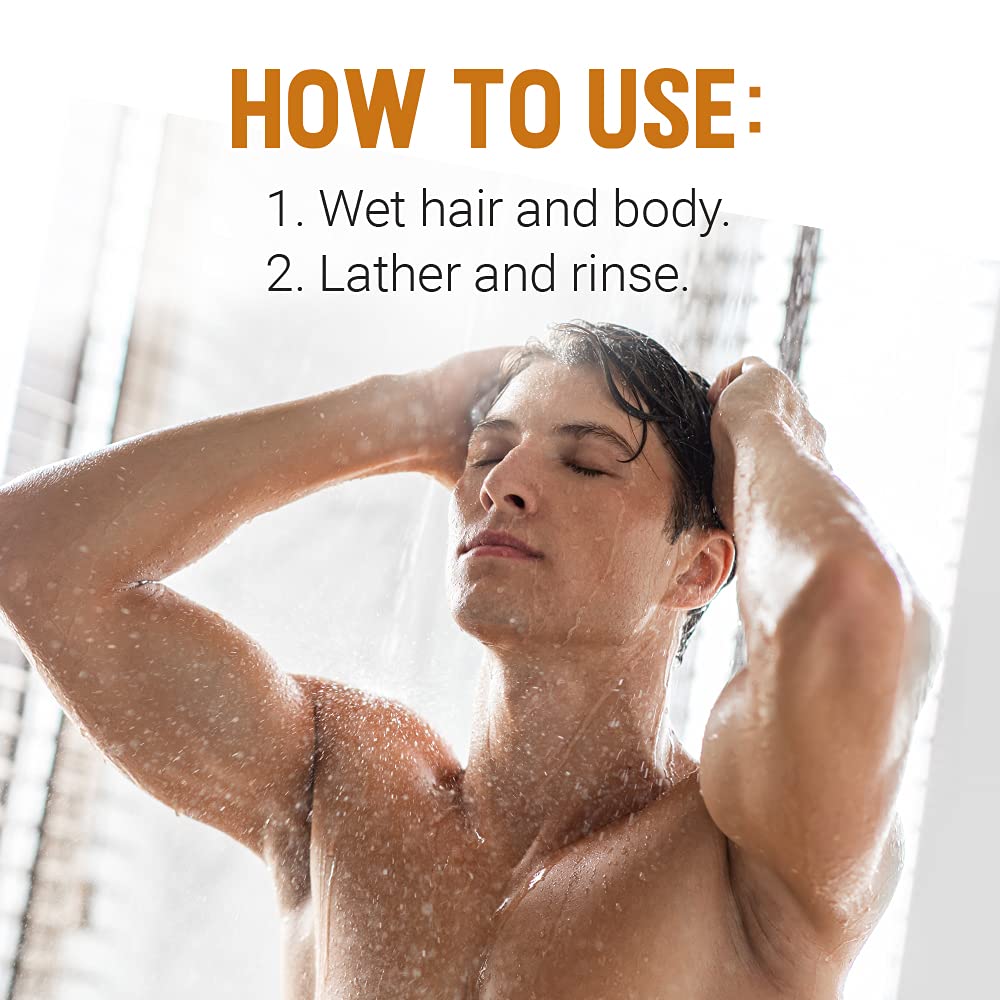 Woody's Hair & Body Shampoo Bar for Men – 2-in-1 Solid Shampoo Bar & Body Wash, Deep Cleansing