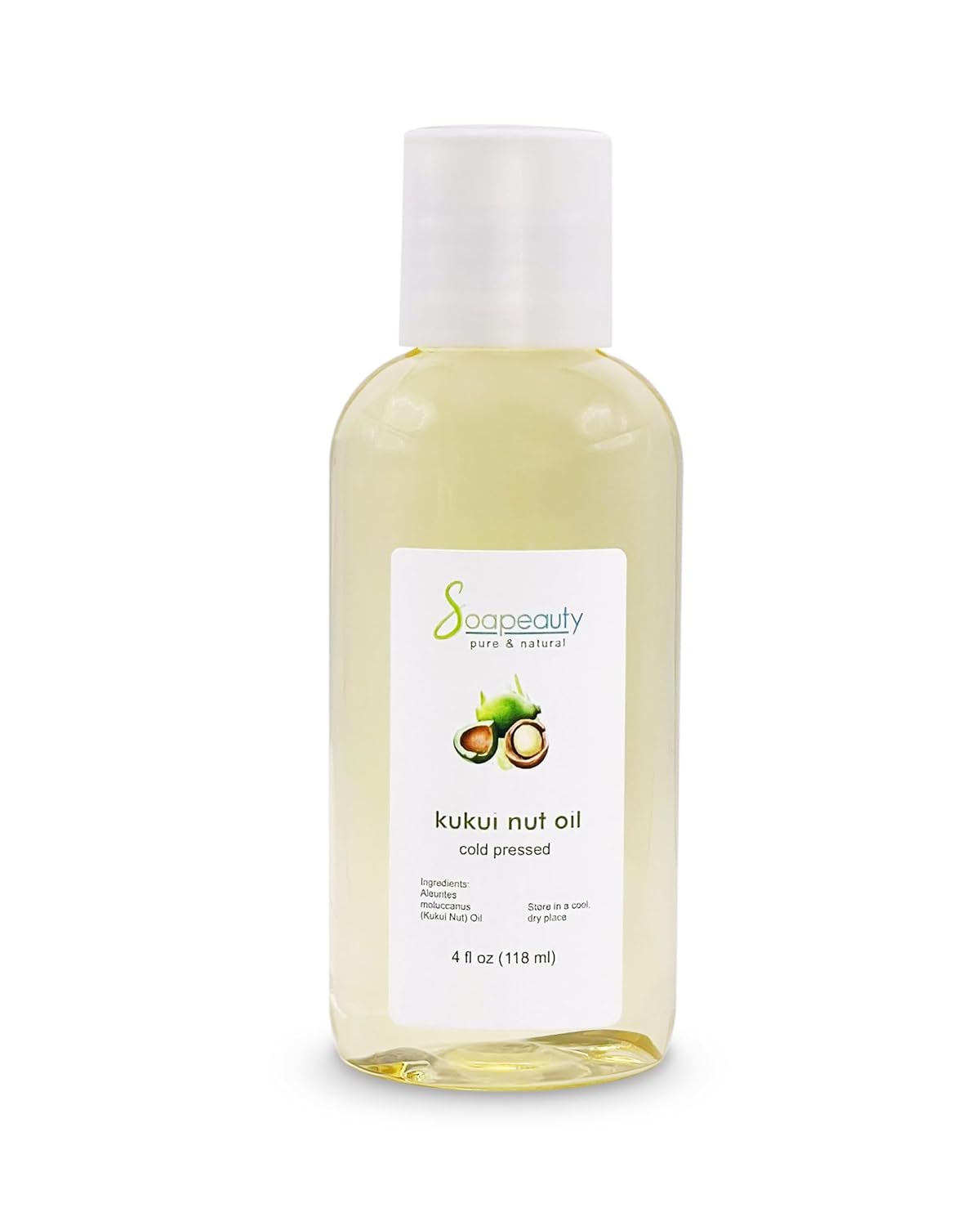 KUKUI NUT OIL Cold Pressed Unrefined | 100% Natural Available in Bulk | Carrier for Essential Oils