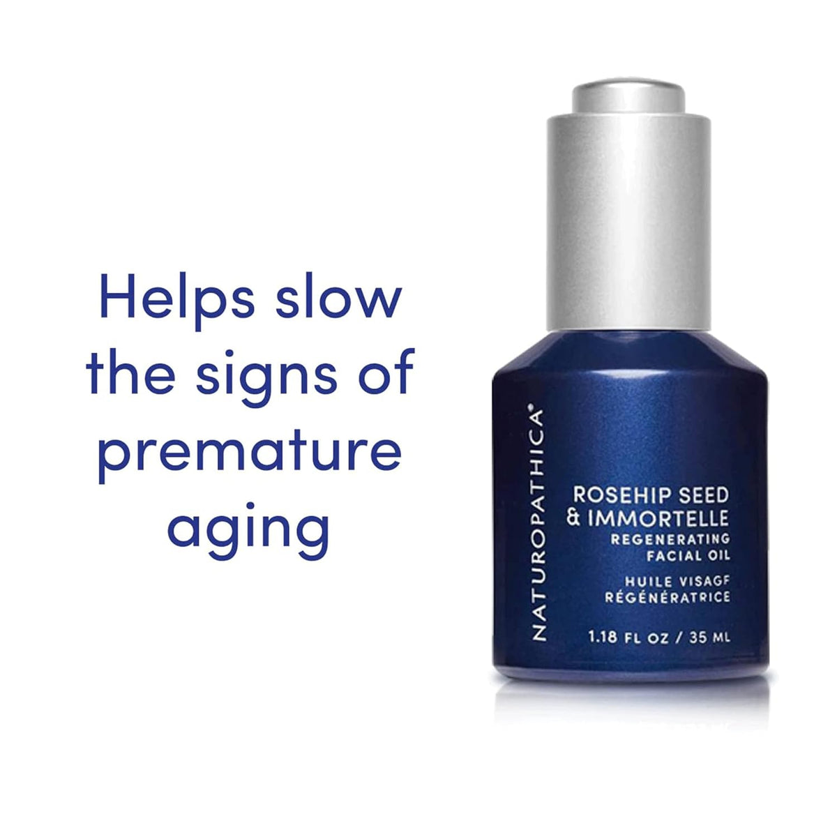 Naturopathica Rosehip Seed & Immortelle Regenerating Facial Oil, Daily Face Oil for Softened Fine