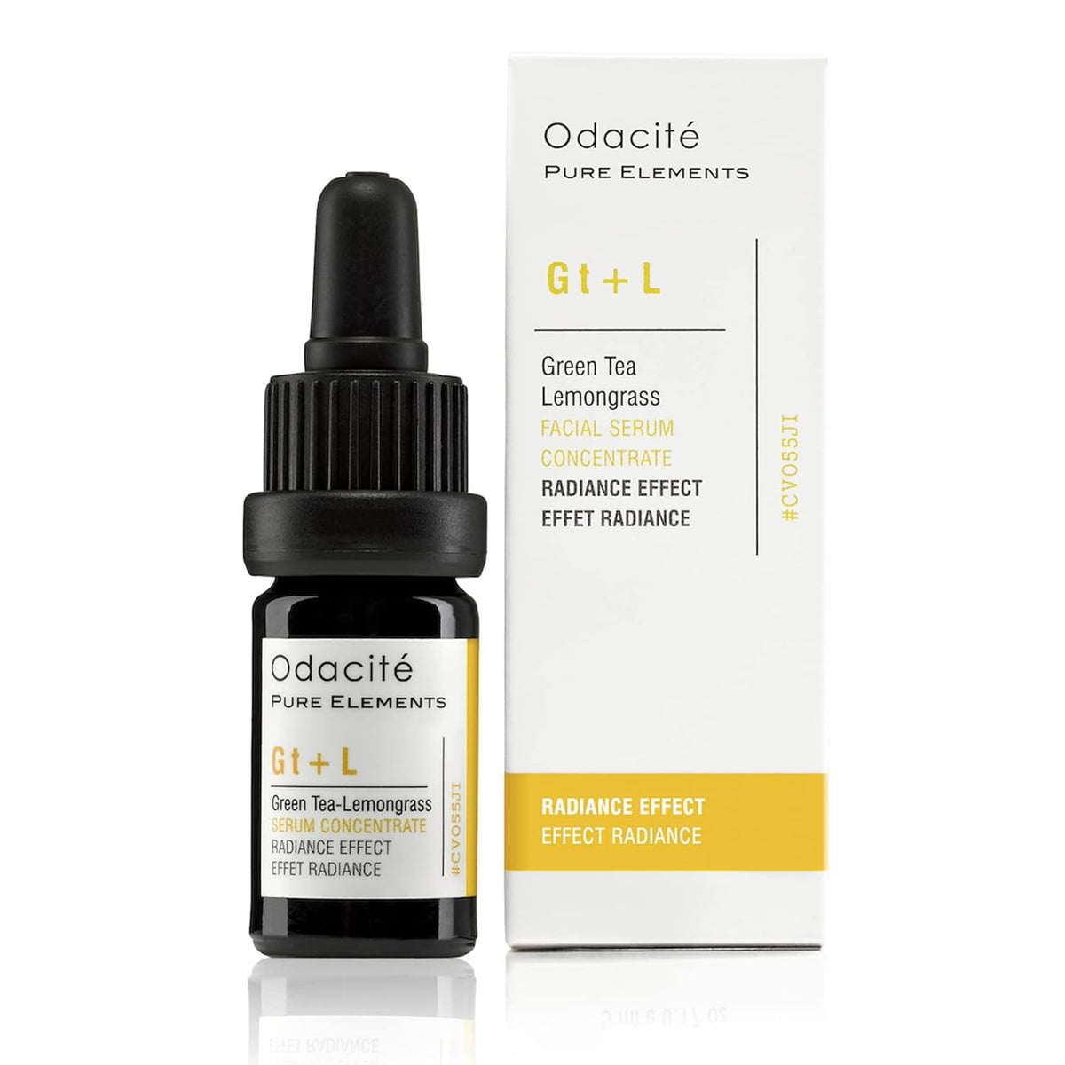 Odacité Brightening Serum Concentrate with Green Tea + Lemongrass for Radiant Skin - Lightweight