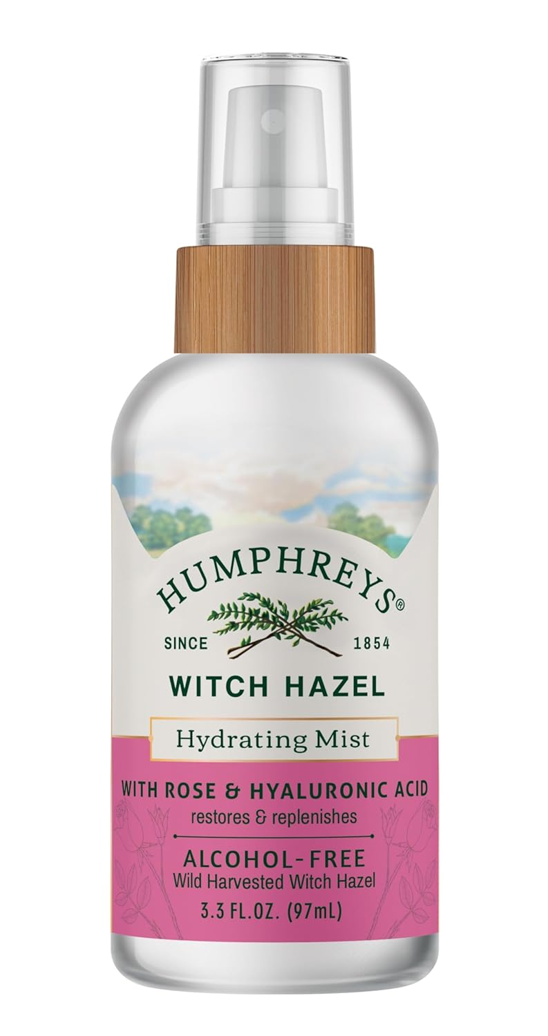 Humphreys Witch Hazel Hydrating Toner Mist Spray | Balancing & Hydrating Facial Toner |