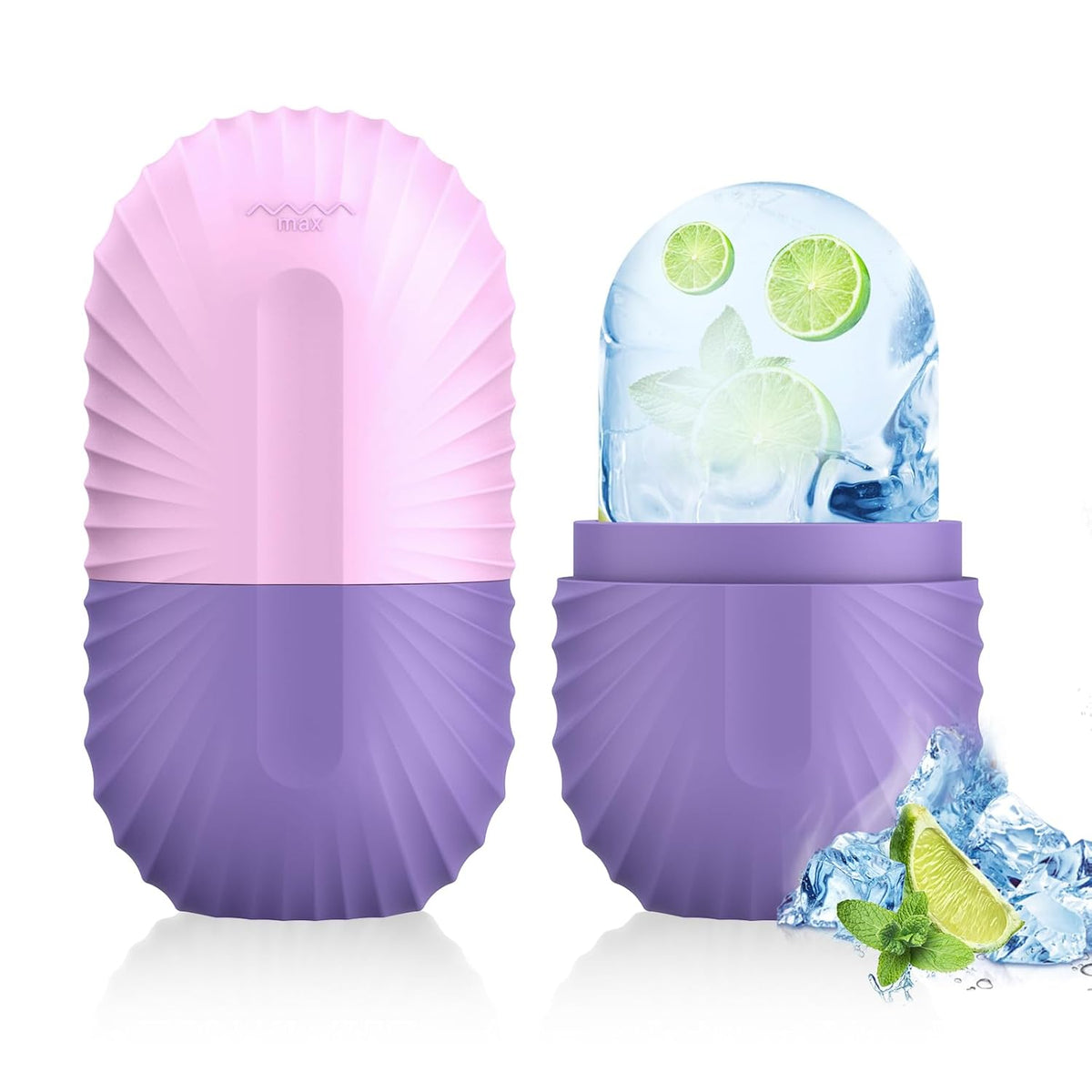 Ice Roller for Face and Eye, Silicone Ice Facial Roller Ice Holder, Face Ice Mold Skin Care, Face