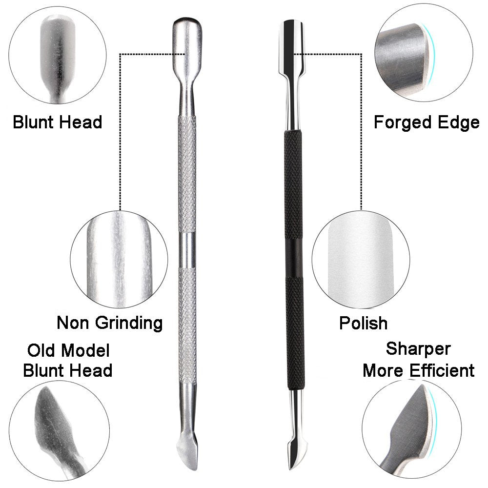 Ejiubas Cuticle Trimmer with Cuticle Pusher Cuticle Nipper Professional Grade Stainless Steel