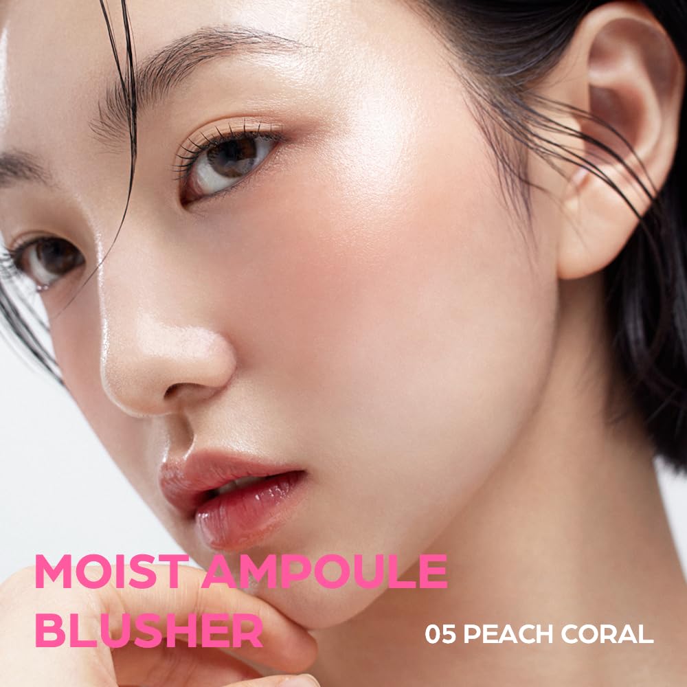 Moist Ampoule Blusher with 50% Moisture Essence | Hydrating & Long-Lasting Blush | 0.67 fl.oz (9
