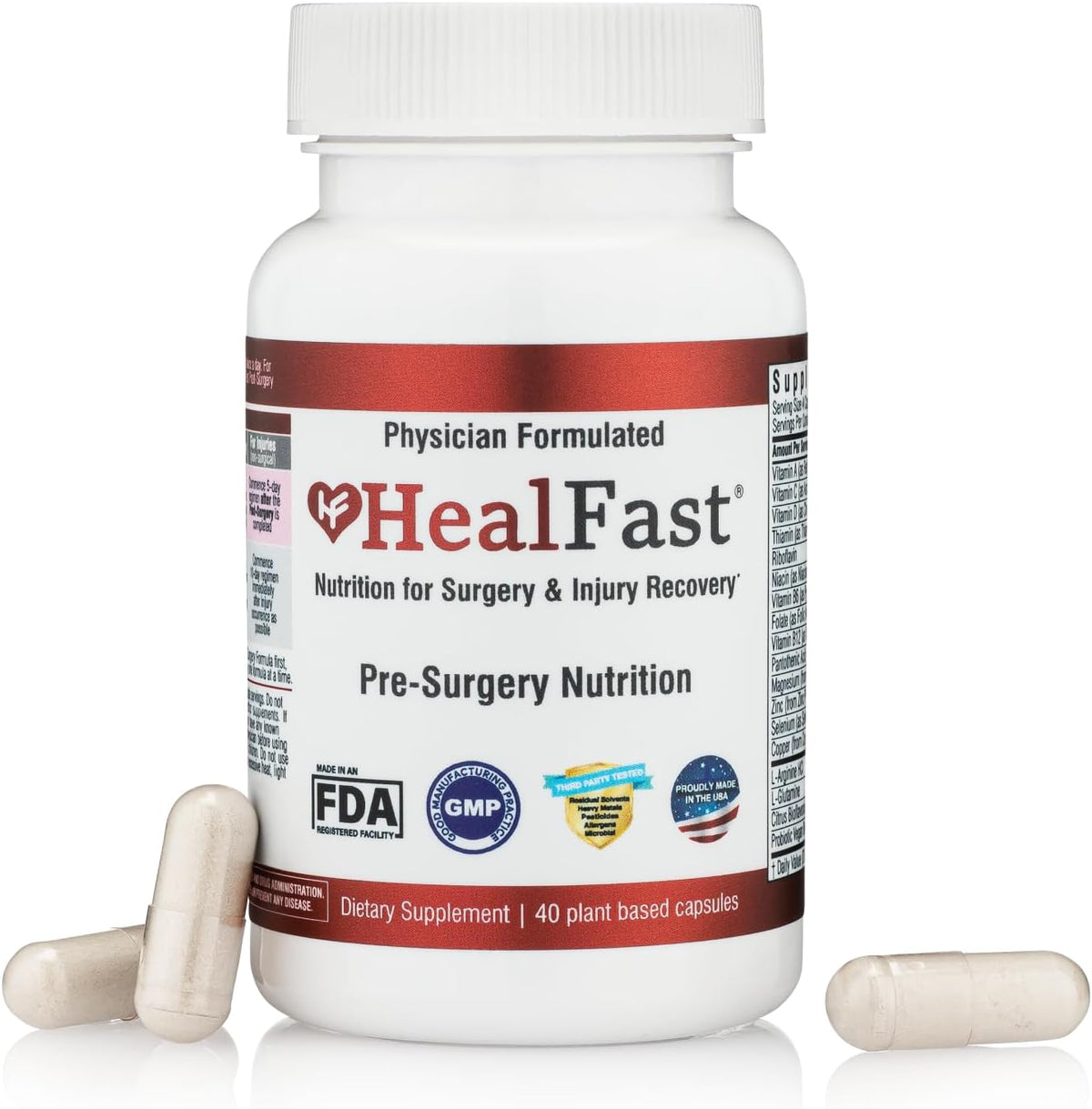 Surgery & Injury Recovery Supplement (Pre-Op): Quercetin, Probiotics Supplement for Wound