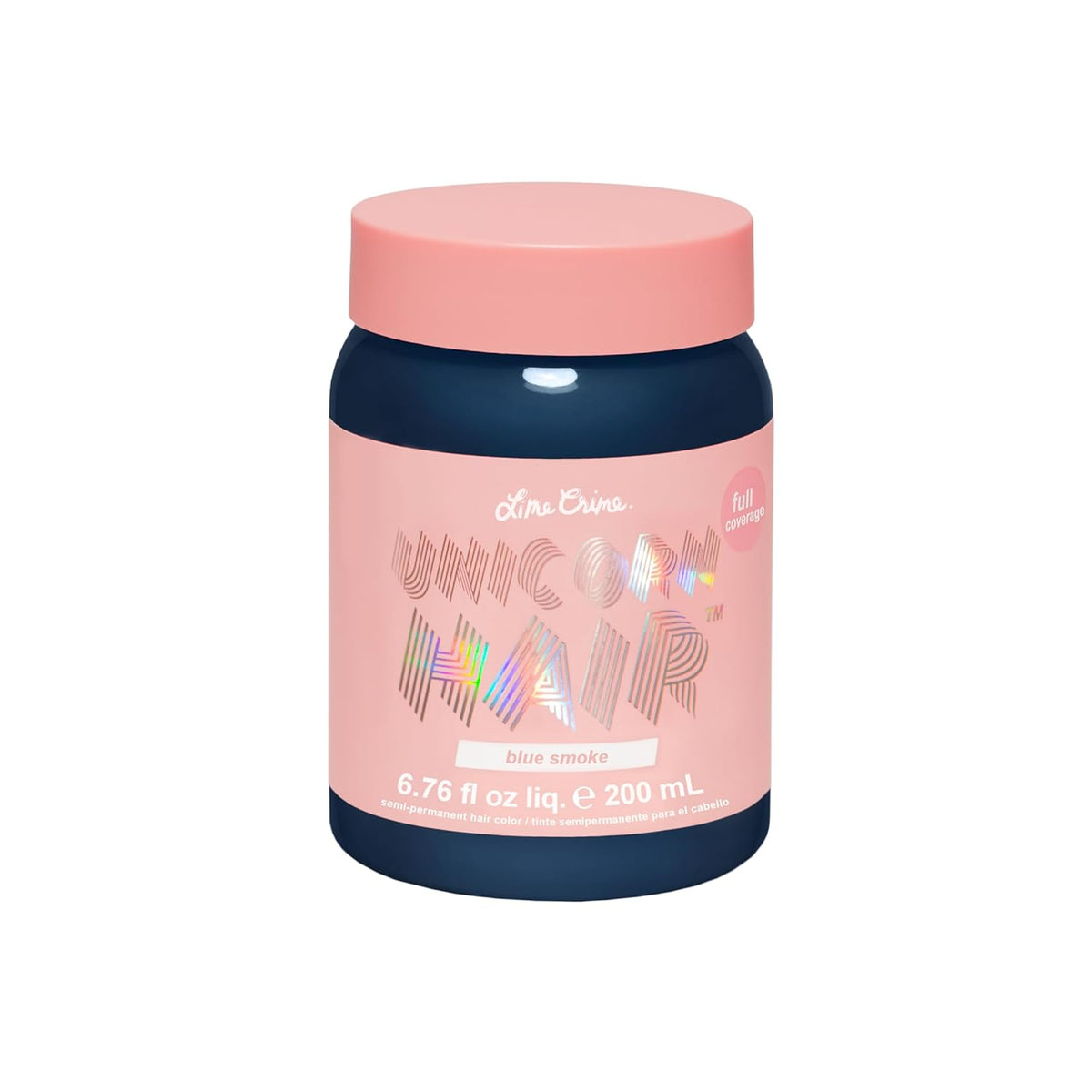 Lime Crime Full Coverage Unicorn Hair Dye, Blue Smoke - Damage-Free Semi-Permanent Hair Color