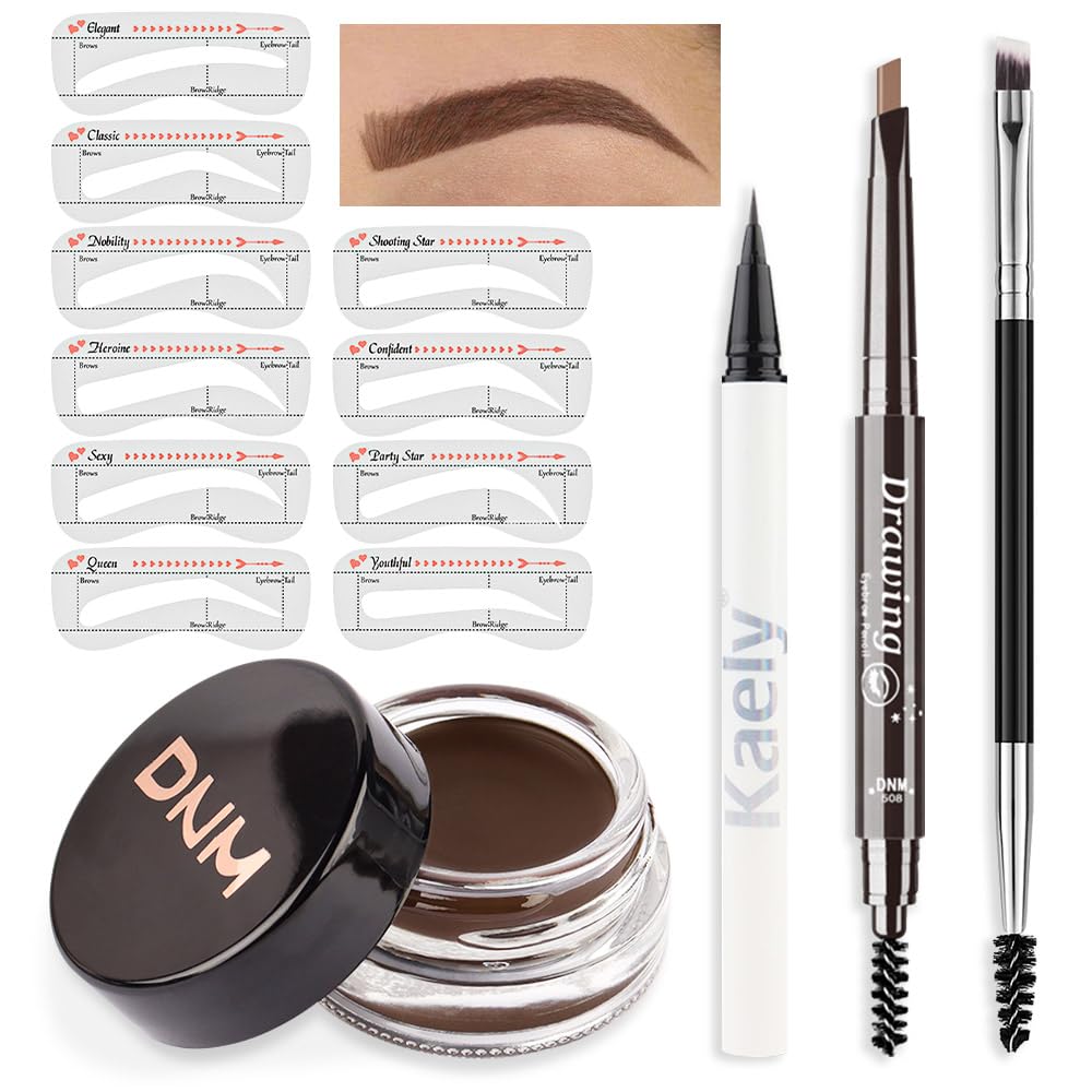 evpct Eyebrow Stencils Kit for Women Shaping, Eyebrow Shaper Makeup Kit, Eye Brow Stencil Shaper