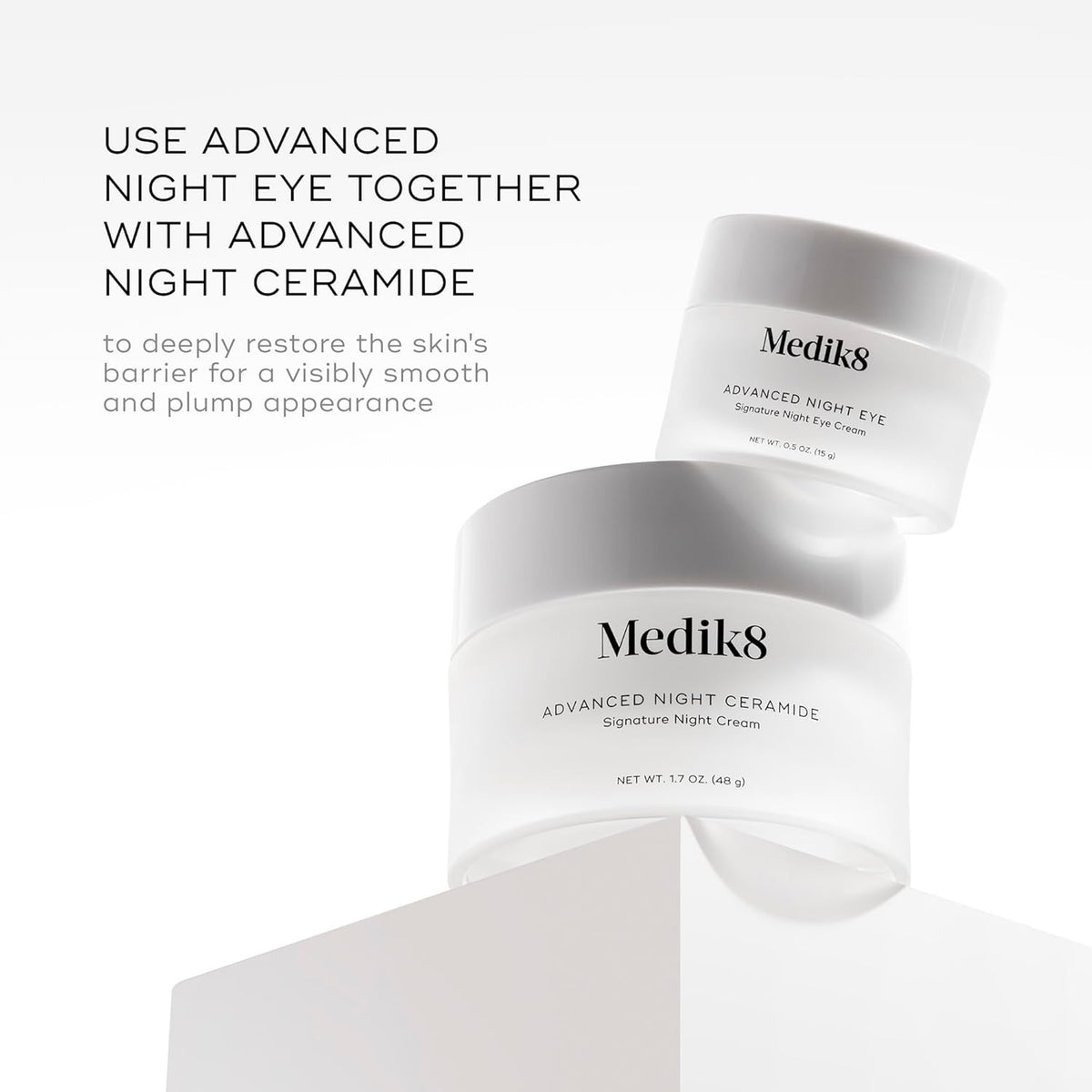 Medik8 Advanced Night Eye Cream - Multi Peptide and Caffeine Eye Cream - Night Moisturizer for
