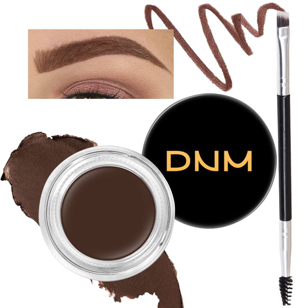 evpct Chocolate Eyebrow Powder Pomade Gel Shaper Makeup Kit with Dual-ended Brush, Eyebrow Stencils