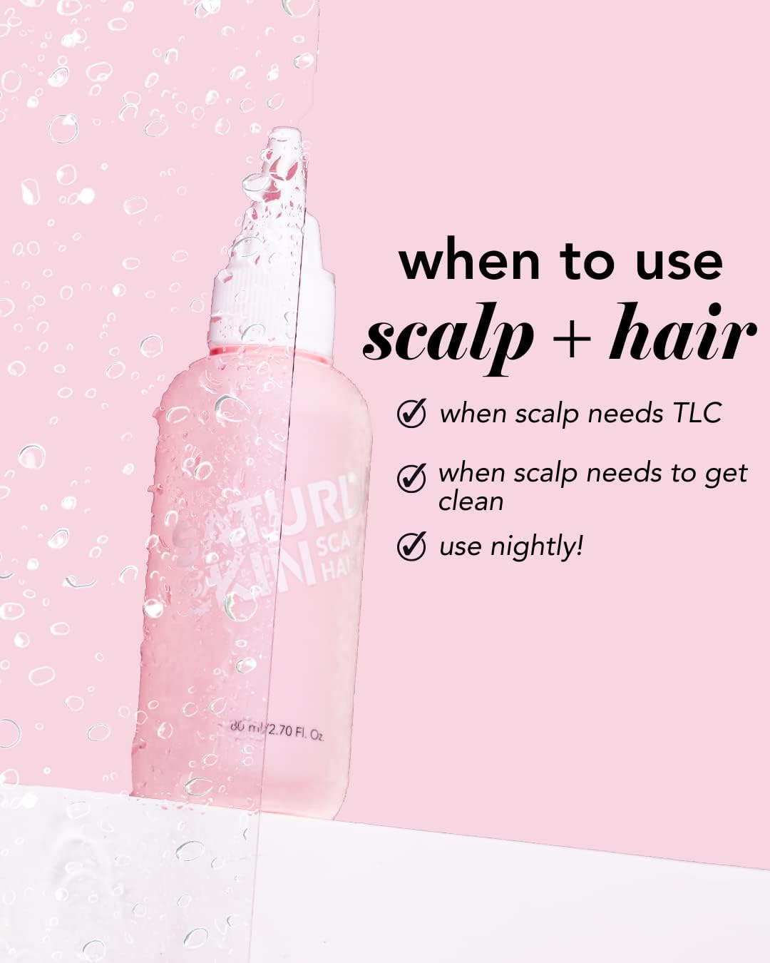 Saturday Skin Scalp + Hair Strengthening Peptide Treatment Overnight Serum Awakened Pepped