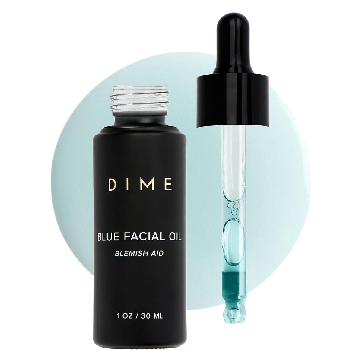 DIME Beauty Blue Facial Oil, 1 oz / 30 mL - Blemish Spot Treatment with Blue Tansy, Black Cumin