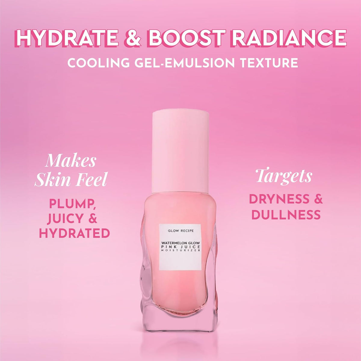 Glow Recipe Pink Juice Water Gel Face Moisturizer for Women, Men & Teens, Travel Size - Hydrating